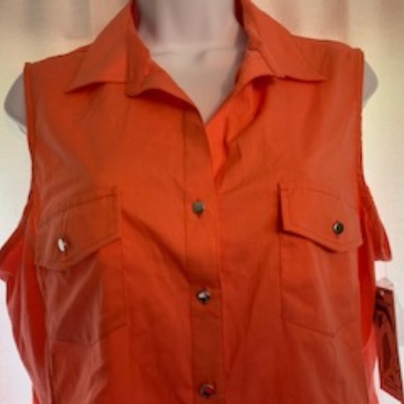 3/$20 Nwt Zac & Rachel PXL Orange Top - Picture 3 of 7